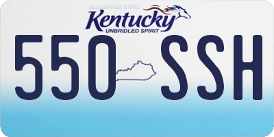 KY license plate 550SSH