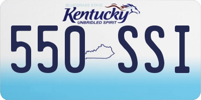 KY license plate 550SSI