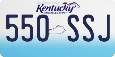 KY license plate 550SSJ