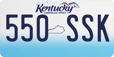 KY license plate 550SSK