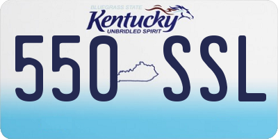 KY license plate 550SSL