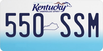 KY license plate 550SSM