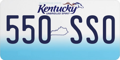 KY license plate 550SSO