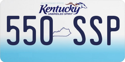 KY license plate 550SSP