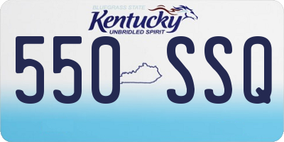 KY license plate 550SSQ
