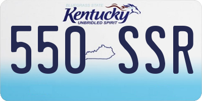 KY license plate 550SSR