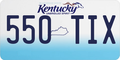 KY license plate 550TIX