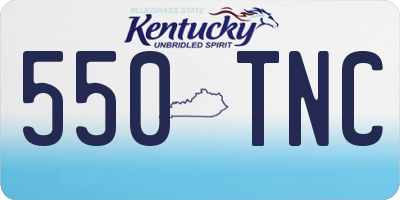 KY license plate 550TNC