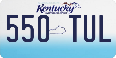 KY license plate 550TUL