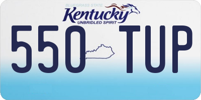 KY license plate 550TUP