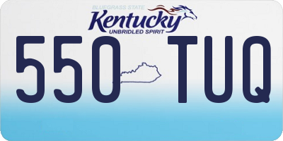 KY license plate 550TUQ