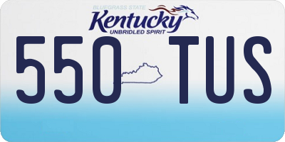KY license plate 550TUS