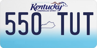 KY license plate 550TUT