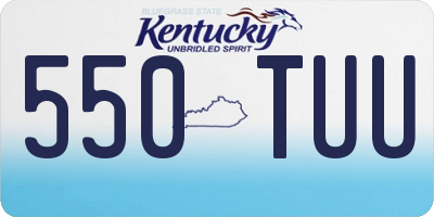 KY license plate 550TUU