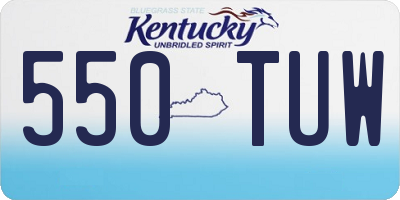 KY license plate 550TUW