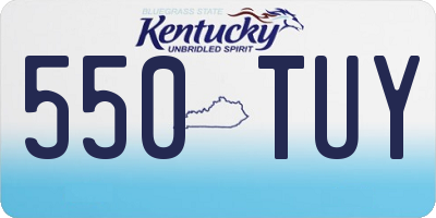 KY license plate 550TUY