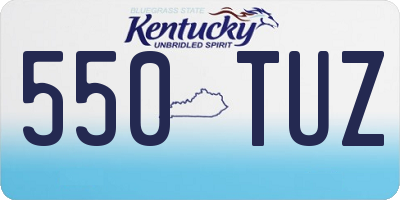 KY license plate 550TUZ