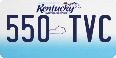KY license plate 550TVC