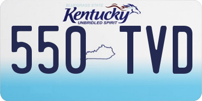 KY license plate 550TVD
