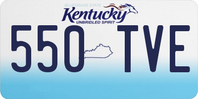 KY license plate 550TVE