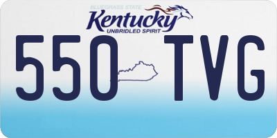KY license plate 550TVG