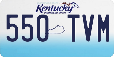 KY license plate 550TVM