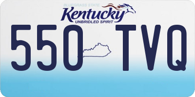 KY license plate 550TVQ