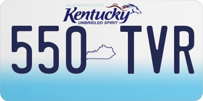 KY license plate 550TVR