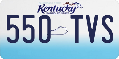 KY license plate 550TVS