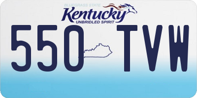 KY license plate 550TVW