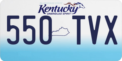 KY license plate 550TVX