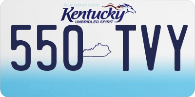 KY license plate 550TVY