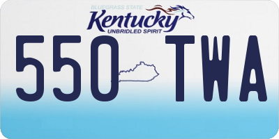 KY license plate 550TWA