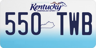 KY license plate 550TWB