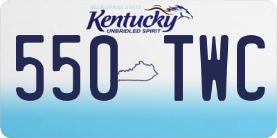 KY license plate 550TWC