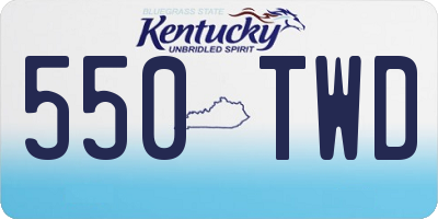 KY license plate 550TWD