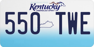 KY license plate 550TWE