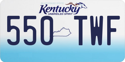 KY license plate 550TWF