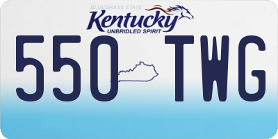 KY license plate 550TWG