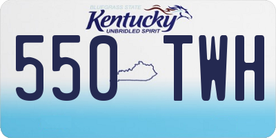 KY license plate 550TWH