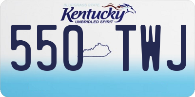 KY license plate 550TWJ
