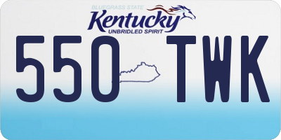 KY license plate 550TWK