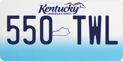 KY license plate 550TWL