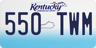 KY license plate 550TWM