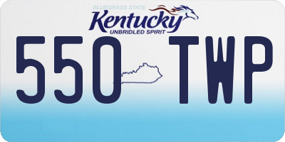 KY license plate 550TWP