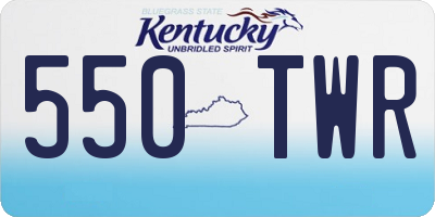 KY license plate 550TWR