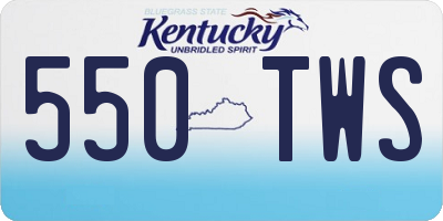 KY license plate 550TWS