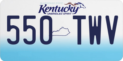 KY license plate 550TWV