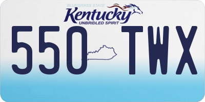 KY license plate 550TWX