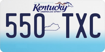 KY license plate 550TXC